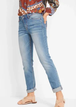 bonprix Bekleidung·Shirts & Tops|Jeans|Straight-Jeans Mid Waist, Stretch blau denim