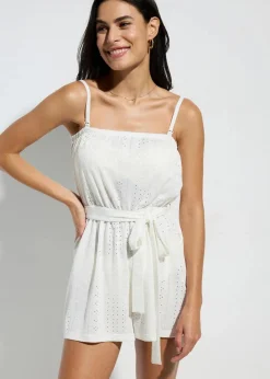 bonprix Strandmode|Bademode·Strandmode|Strandoverall aus Crochet weiß