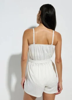 bonprix Strandmode|Bademode·Strandmode|Strandoverall aus Crochet weiß
