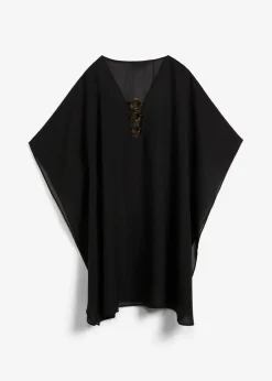 bonprix Strandmode|Bademode·Strandmode|Strandtunika aus leichtem Chiffon schwarz