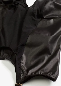 bonprix Wäsche·Corsagen & Negligés|Wäsche·Dessous|Strapstop + String (2-tlg.Set) schwarz