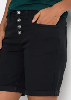 bonprix Bekleidung·Outdoorbekleidung|Bekleidung·Kleider|Stretch-Bermuda schwarz
