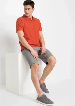 bonprix Hosen|Basics|Stretch-Bermuda, Classic Fit grau