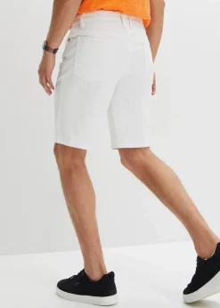 bonprix Große Größen|Shorts|Stretch-Bermuda, Classic Fit weiss