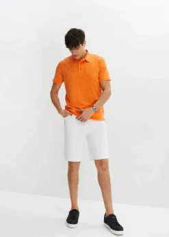 bonprix Große Größen|Shorts|Stretch-Bermuda, Classic Fit weiss