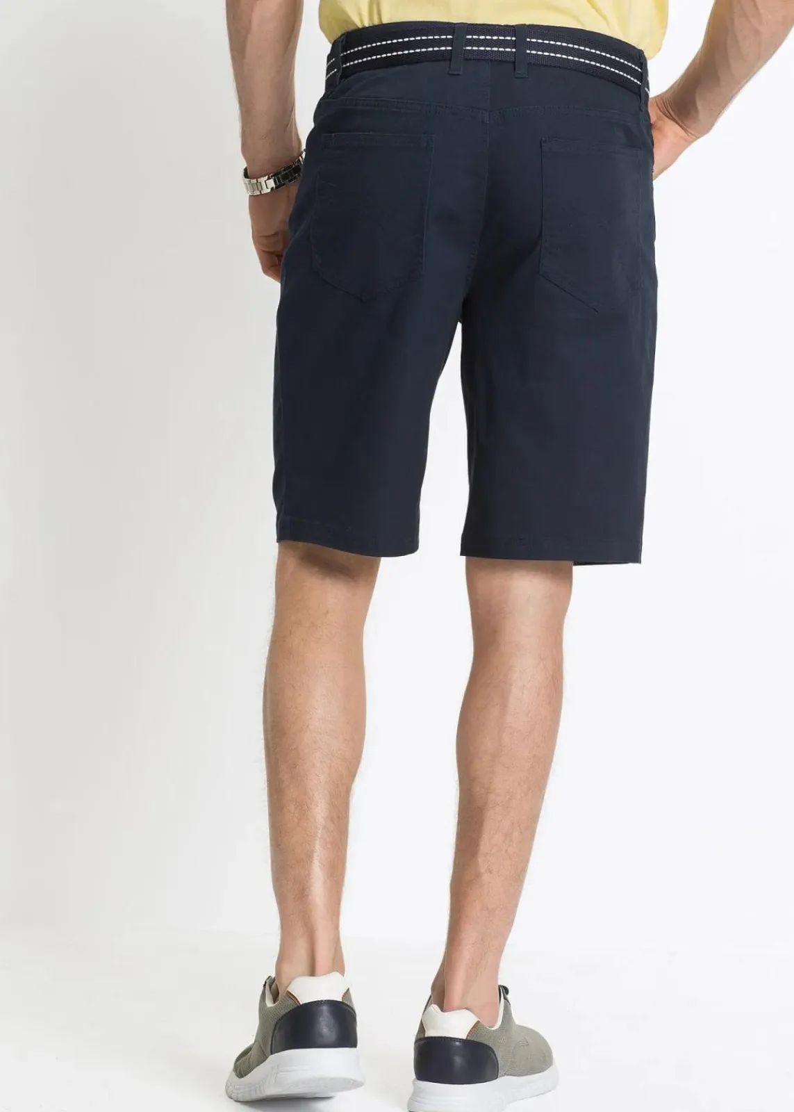 bonprix Hosen|Basics|Stretch-Bermuda, Classic Fit dunkelblau