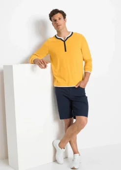 bonprix Hosen|Basics|Stretch-Bermuda, Classic Fit dunkelblau