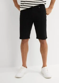 bonprix Große Größen|Shorts|Stretch-Bermuda, Regular Fit (2er Pack) schwarz+grau