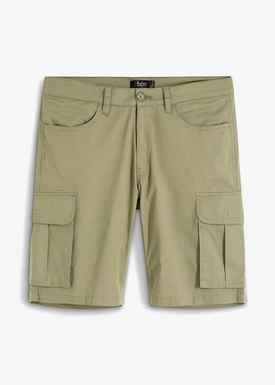 bonprix Hosen|Shorts|Stretch-Cargo-Bermuda, Regular Fit oliv