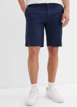 bonprix Große Größen|Shorts|Stretch-Chino-Bermuda Regular Fit (2er Pack) dunkelblau+schwarz