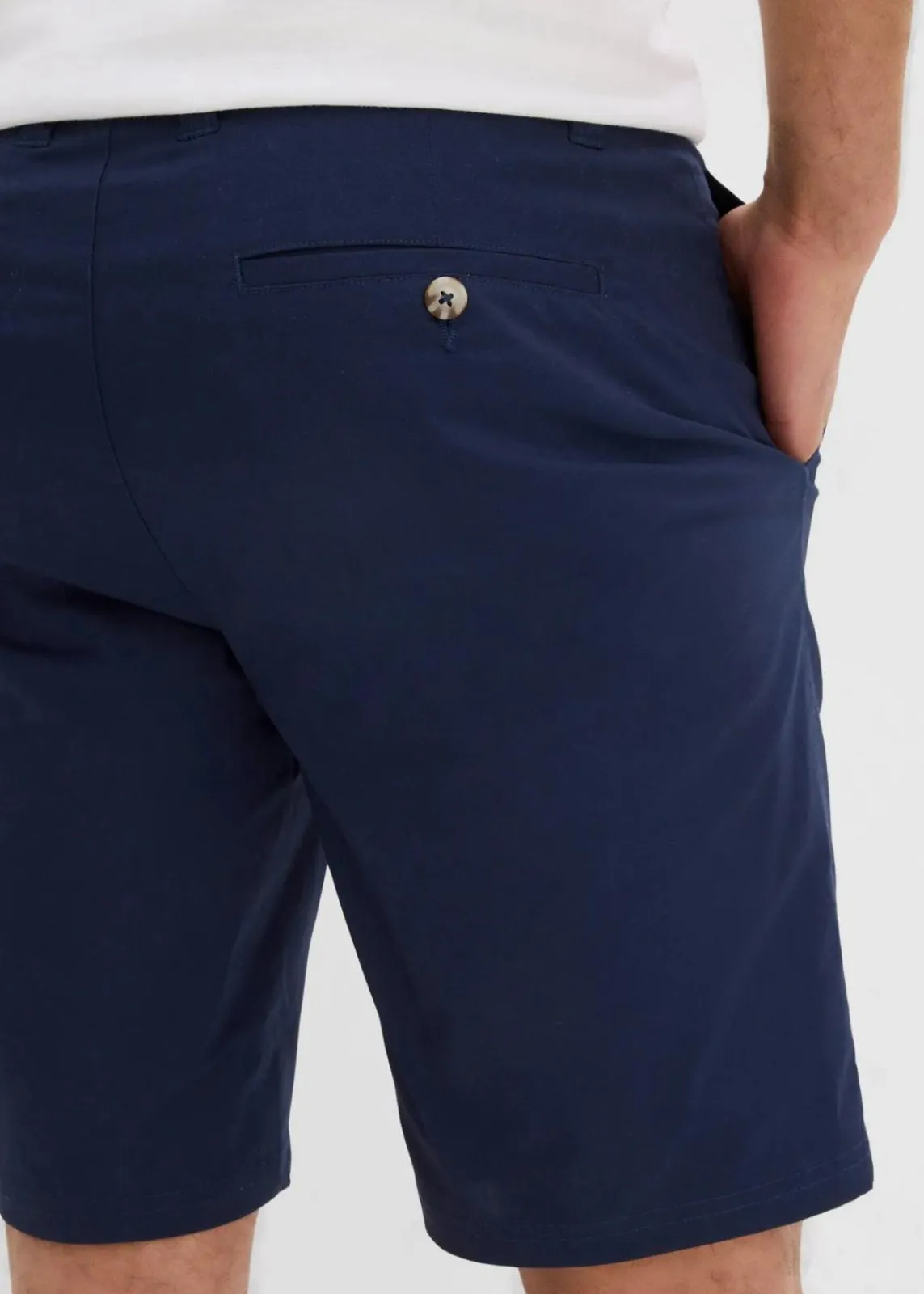 bonprix Große Größen|Shorts|Stretch-Chino-Bermuda Regular Fit (2er Pack) dunkelblau+schwarz