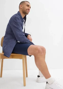 bonprix Große Größen|Shorts|Stretch-Chino-Bermuda Regular Fit (2er Pack) dunkelblau+schwarz