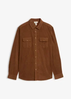 Stretch-Cordhemd mit Baumwolle|bonprix Online