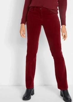 bonprix Hosen|Bekleidung·Kleider|Stretch-Cordhose, Bootcut kastanienrot