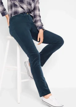 bonprix Hosen|Bekleidung·Kleider|Stretch-Cordhose, Straight dunkelblau