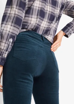 bonprix Hosen|Bekleidung·Kleider|Stretch-Cordhose, Straight dunkelblau