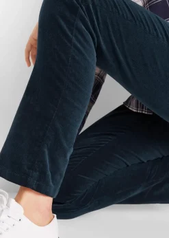 bonprix Hosen|Bekleidung·Kleider|Stretch-Cordhose, Straight dunkelblau