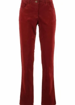 bonprix Hosen|Bekleidung·Kleider|Stretch-Cordhose, Straight kastanienrot
