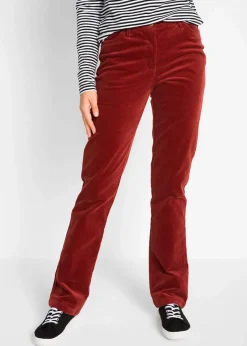 bonprix Hosen|Bekleidung·Kleider|Stretch-Cordhose, Straight kastanienrot