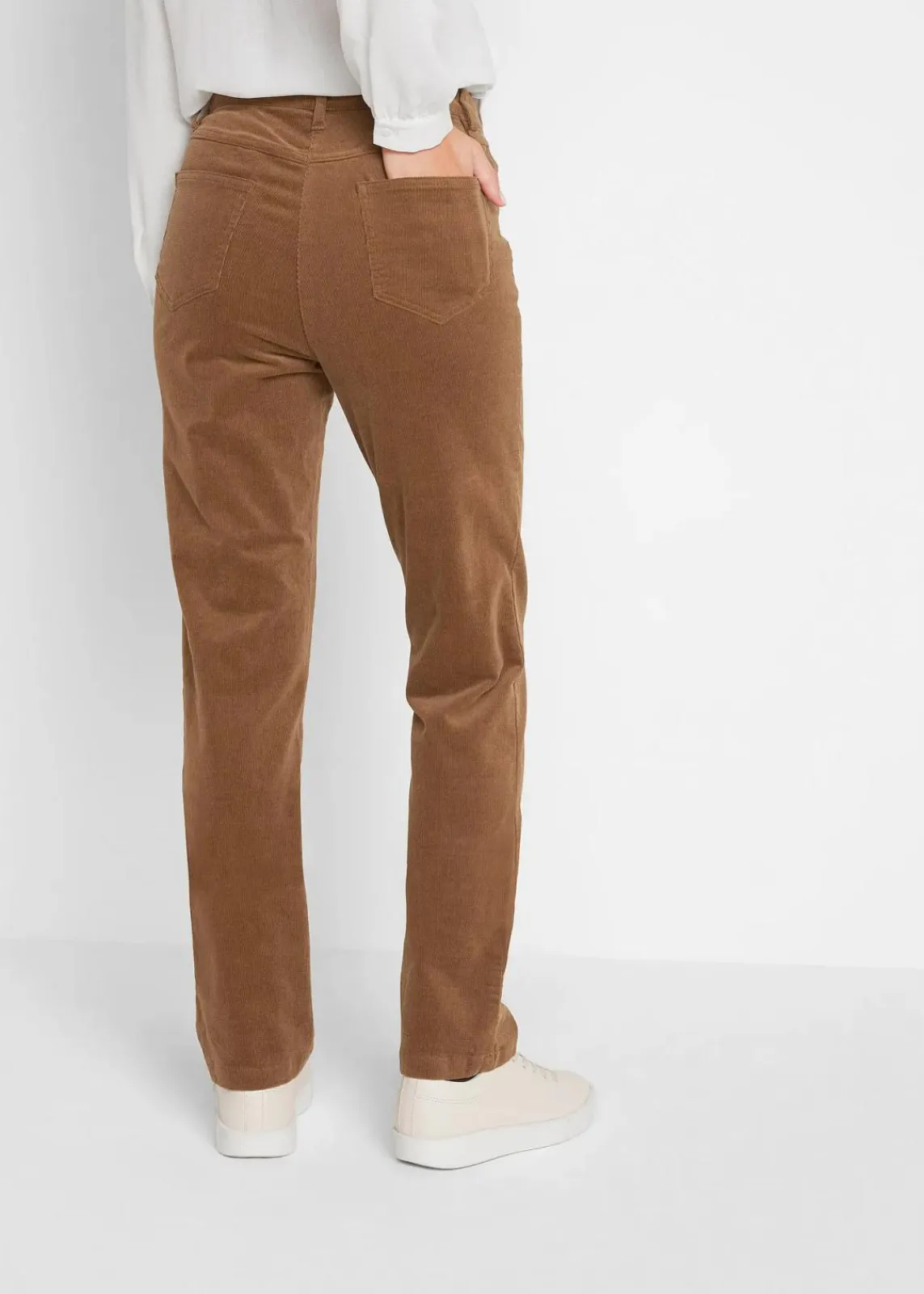 bonprix Hosen|Bekleidung·Kleider|Stretch-Cordhose, Straight cognac braun