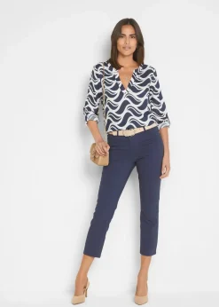 bonprix Hosen|Bekleidung·Kleider|7/8-Stretchhose dunkelblau