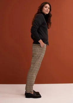 bonprix Bekleidung·Kleider|Hosen|Stretch-Hose hellbraun kariert