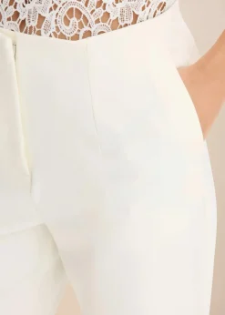 bonprix Bekleidung·Kleider|Hosen|Stretch-Hose wollweiß