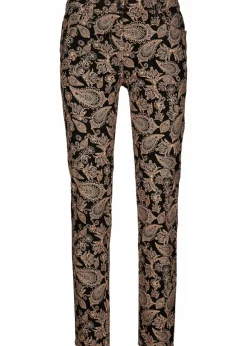 bonprix Bekleidung·Kleider|Hosen|Stretch-Hose bedruckt schwarz paisley