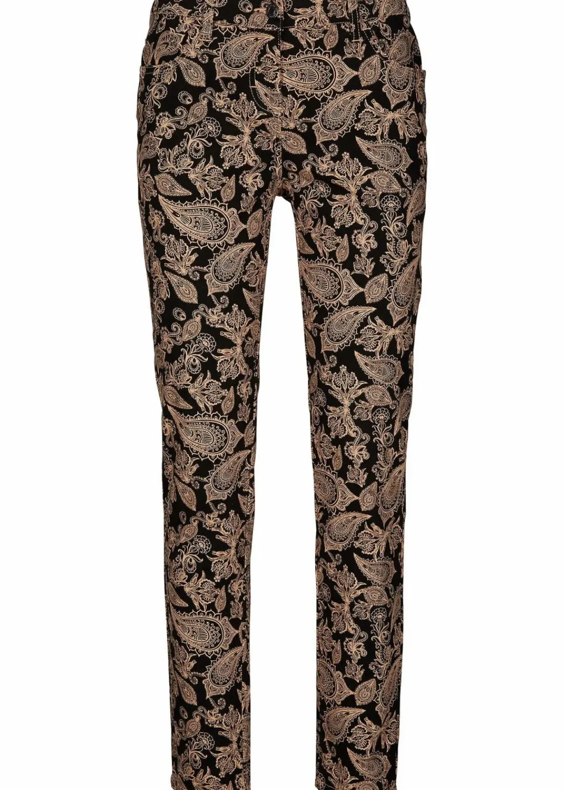 bonprix Bekleidung·Kleider|Hosen|Stretch-Hose bedruckt schwarz paisley