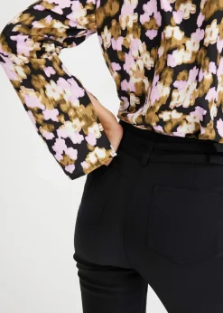 bonprix Bekleidung·Kleider|Hosen|Stretch-Hose mit Gürtel (2-tlg. Set) schwarz