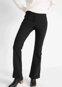 bonprix Bekleidung·Kleider|Stretch-Hose mit Viskose schwarz