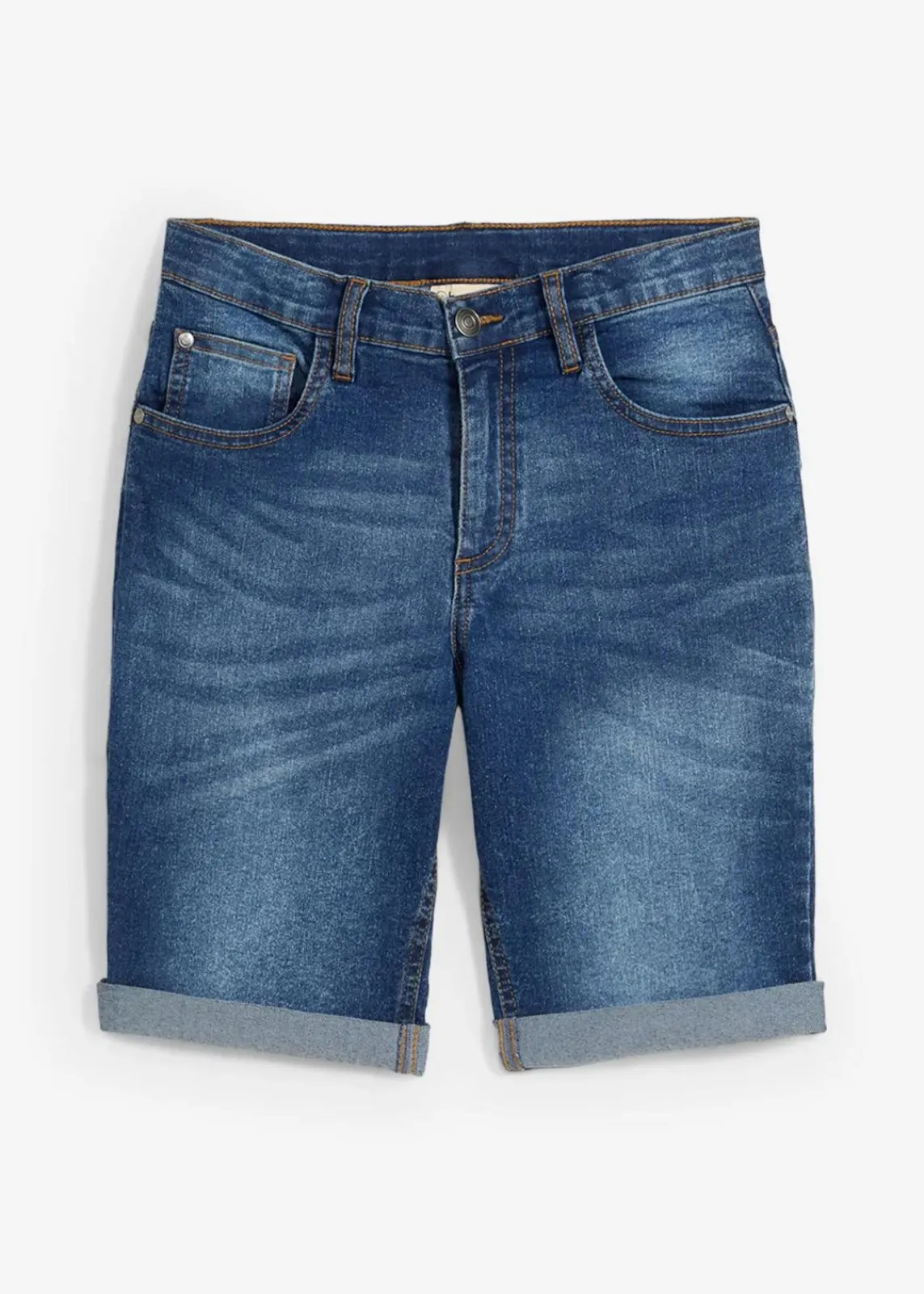 bonprix Jungen 9-16 Jahre·Jeans|Jungen 9-16 Jahre·Shorts|Stretch-Jeans-Bermuda mit verstellbarem Bund, Slim Fit blau denim
