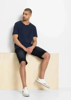 Stretch-Jeans-Bermuda mit verstärktem Schritt, Regular Fit|bonprix Sale