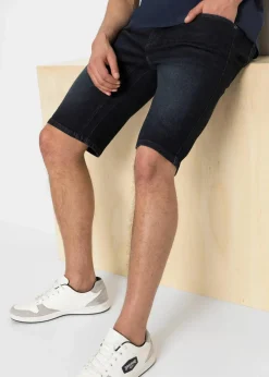 Stretch-Jeans-Bermuda mit verstärktem Schritt, Regular Fit|bonprix Sale