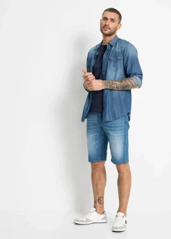 Stretch-Jeans-Bermuda mit verstärktem Schritt, Regular Fit|bonprix Best