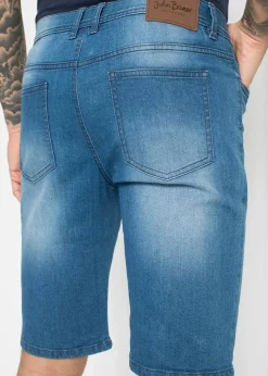 Stretch-Jeans-Bermuda mit verstärktem Schritt, Regular Fit|bonprix Best