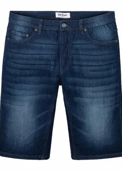 Stretch-Jeans-Bermuda mit verstärktem Schritt, Regular Fit|bonprix New