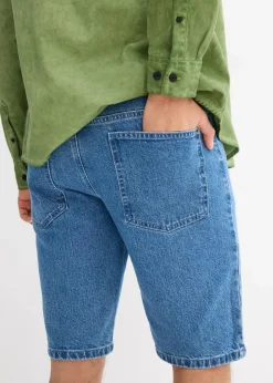 bonprix Jeans|Shorts|Stretch-Jeans-Bermuda, Relaxed Fit hellblau denim