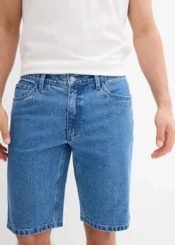 bonprix Jeans|Shorts|Stretch-Jeans-Bermuda, Relaxed Fit hellblau denim
