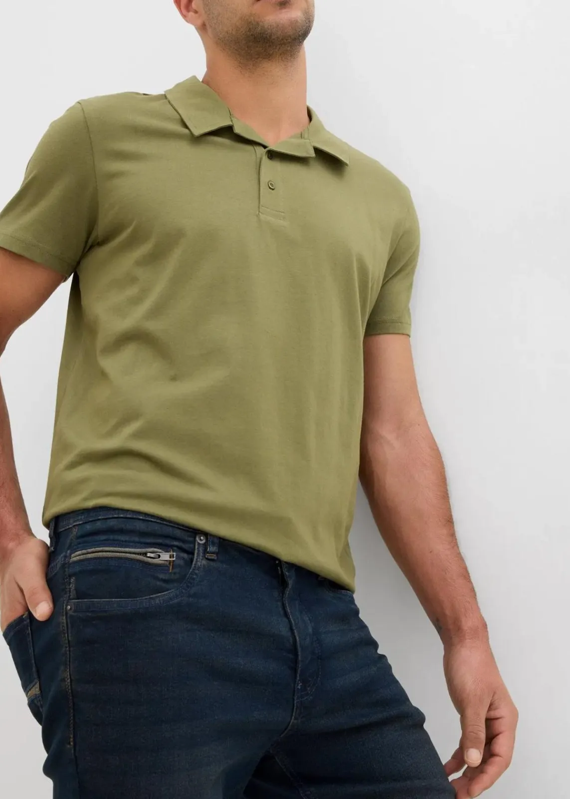 bonprix Jeans|Shorts|Stretch-Jeans-Bermuda, Slim Fit blau/beige