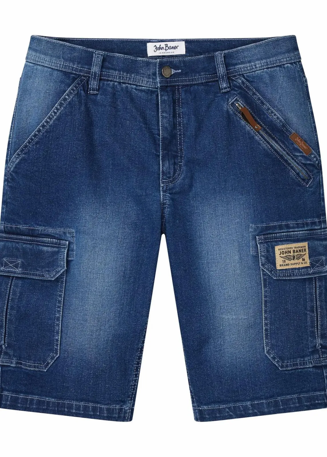 Stretch-Jeans-Cargobermuda, Regular Fit|bonprix Best