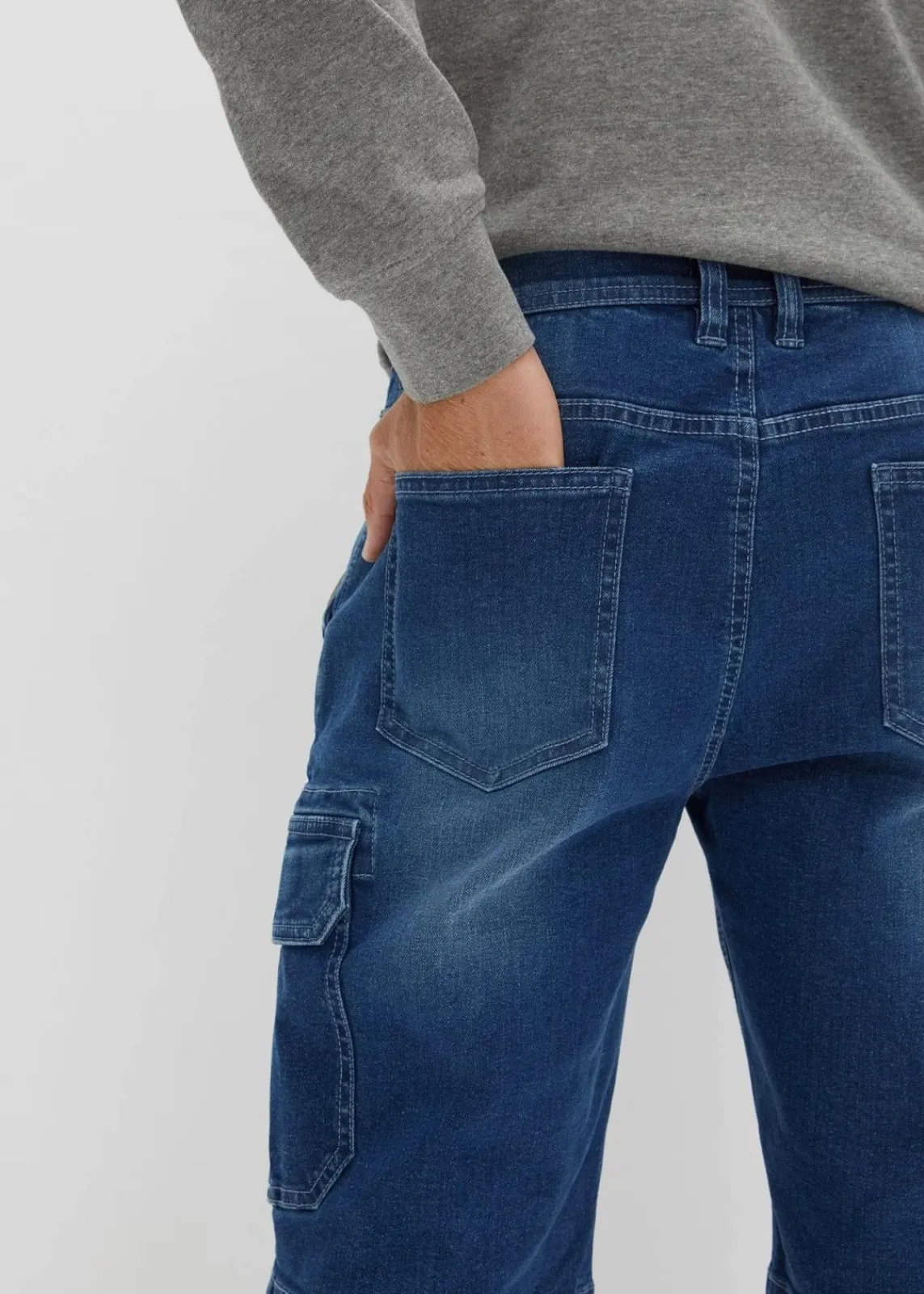 Stretch-Jeans-Cargobermuda, Regular Fit|bonprix Best