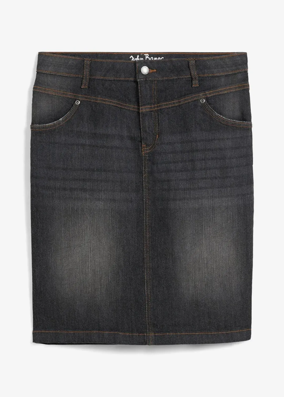 bonprix Bekleidung·Sportbekleidung|Röcke|Stretch-Jeansrock schwarz denim used