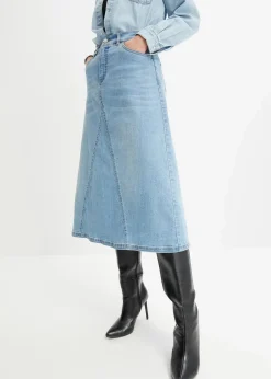 Stretch-Jeansrock, High Waist|bonprix Discount