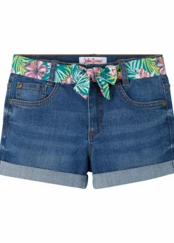 Stretch-Jeans-Shorts mit Gürtel|bonprix Best