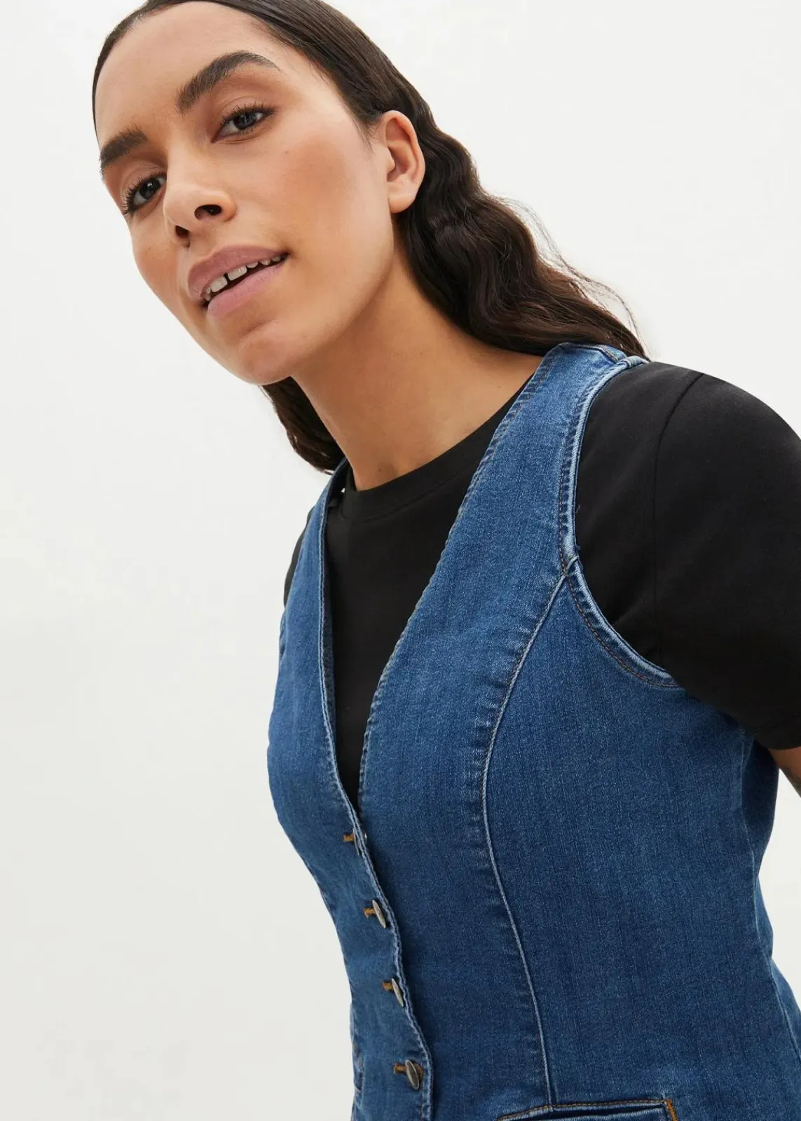 Stretch-Jeansweste|bonprix Outlet