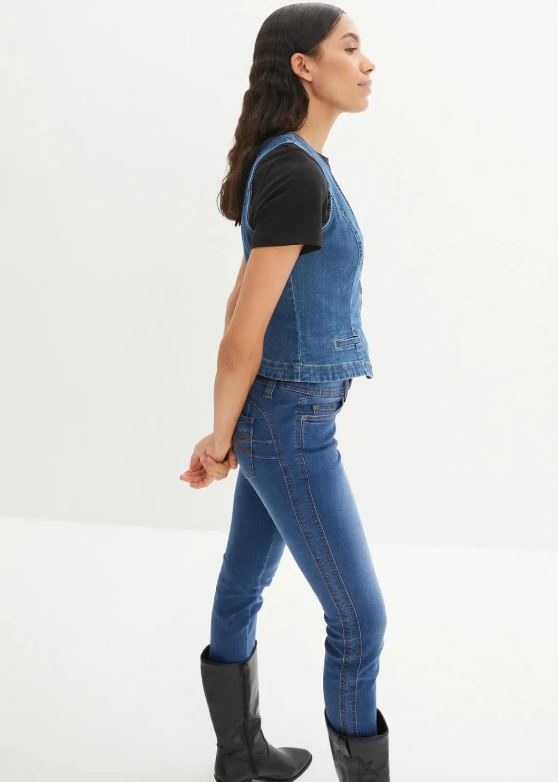 Stretch-Jeansweste|bonprix Outlet