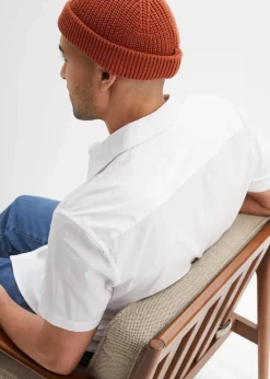 bonprix Große Größen|Hemden|Stretch-Kurzarmhemd, Slim Fit weiß