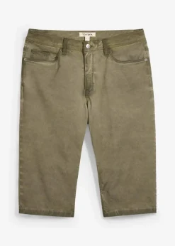 Stretch-Long-Bermuda in gewaschener Optik, Regular Fit|bonprix Discount