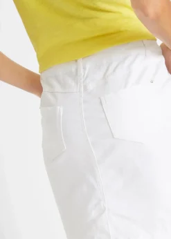 bonprix Röcke|Bekleidung·Sportbekleidung|Stretch-Rock mit Lycra-Anteil weiß